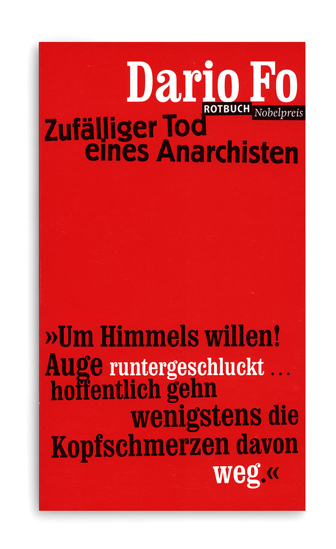 rotbuch verlag, dario fo, nobelpreis, zufälliger tod eines anarchisten
